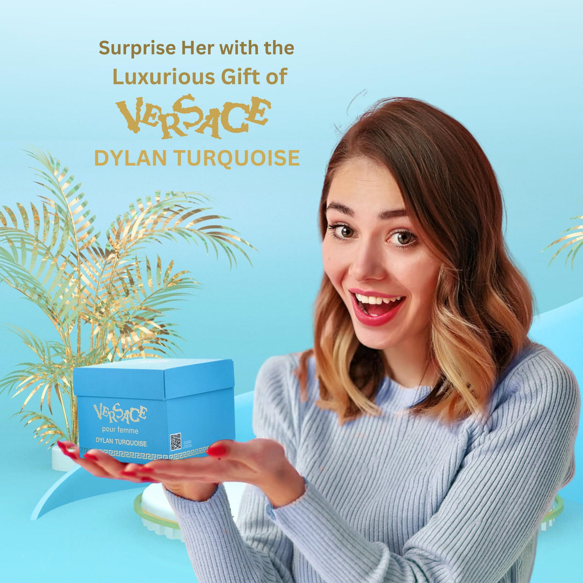 Versace gel corporel 0,80 FL OZ du trio Dylan Turquoise
