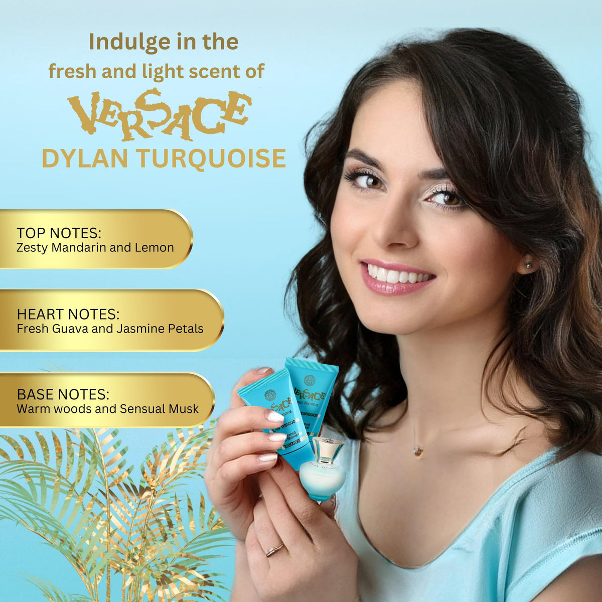 Versace gel douche 0,80 FL OZ du trio Dylan Turquoise