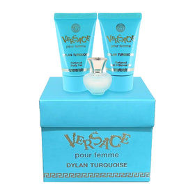 Versace Mini Parfum Trio Dylan Turquoise en situation de voyage