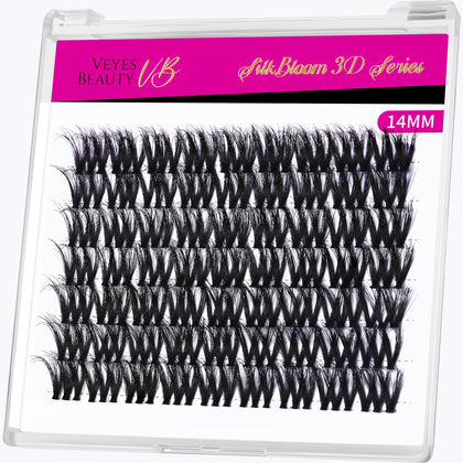 VEYESBEAUTY faux cils individuels 14mm 3D fluffy face avant