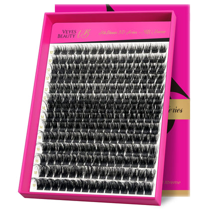 VEYESBEAUTY faux cils individuels Fluffy 3D en boîte