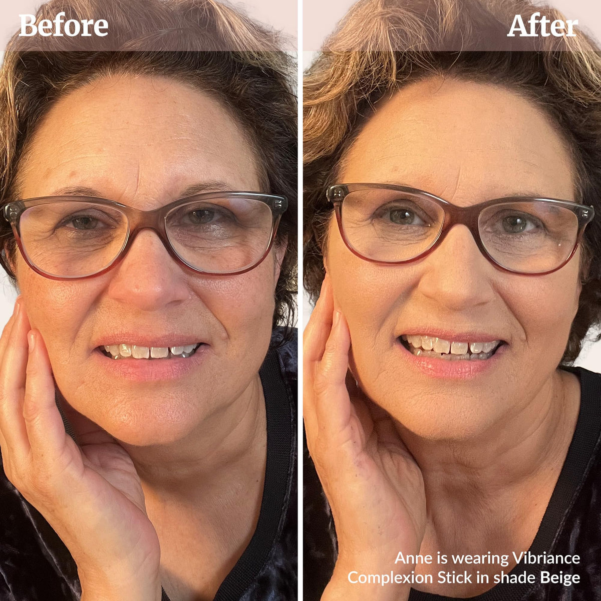 Vibriance Complexion Stick beige naturel ouvert montrant la texture