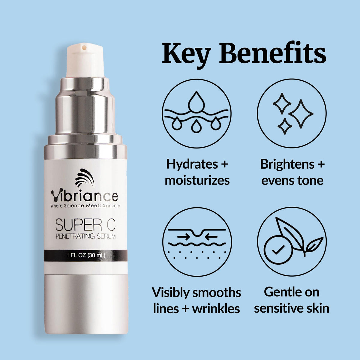 Vibriance Sérum Super C texture sur la main