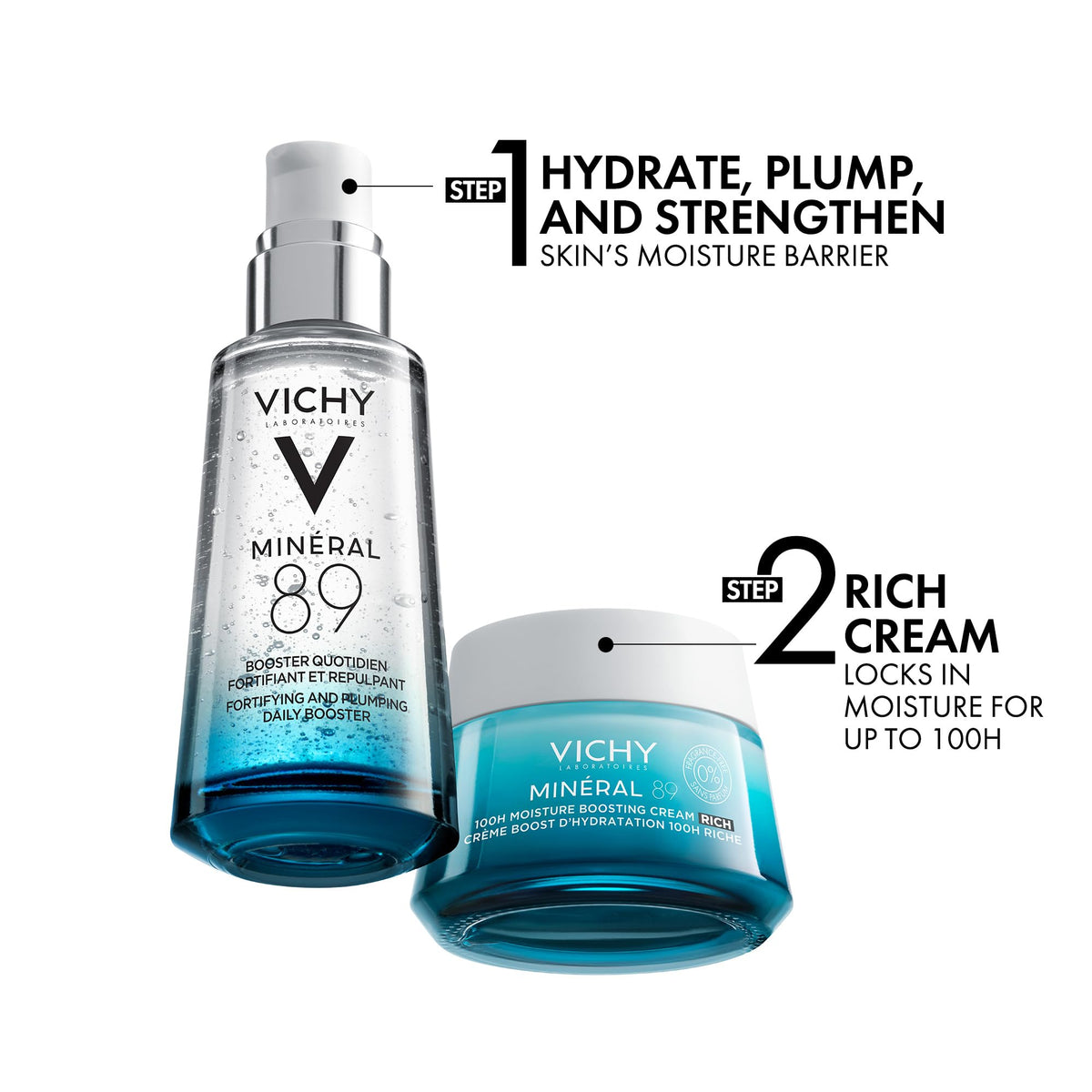VICHY Minéral 89 Crème Hydratante Riche pour peau sensible