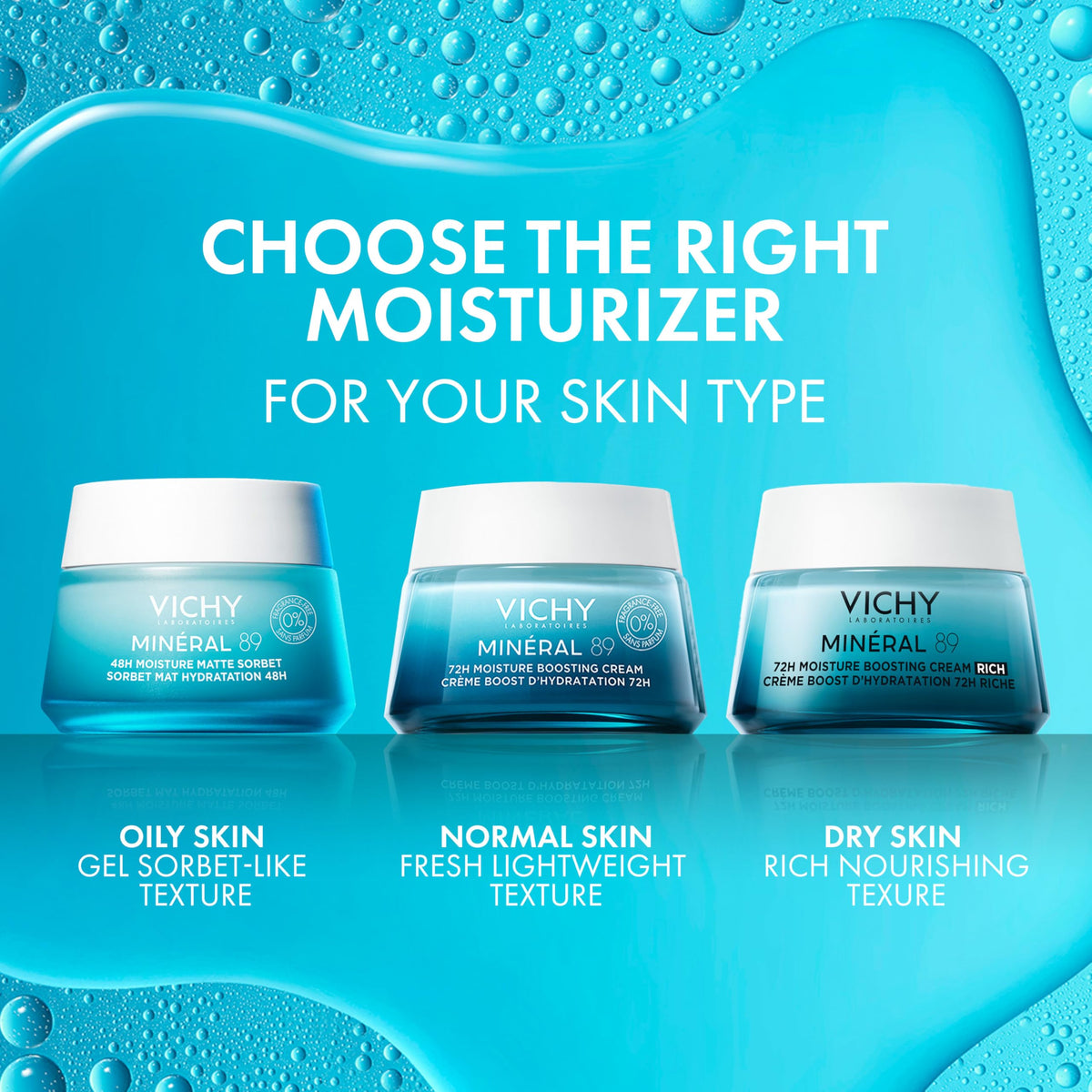 VICHY Minéral 89 Sorbet Crème avec ingrédients clés
