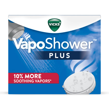 Vicks VapoShower Plus tablettes de douche eucalyptus, vue de face