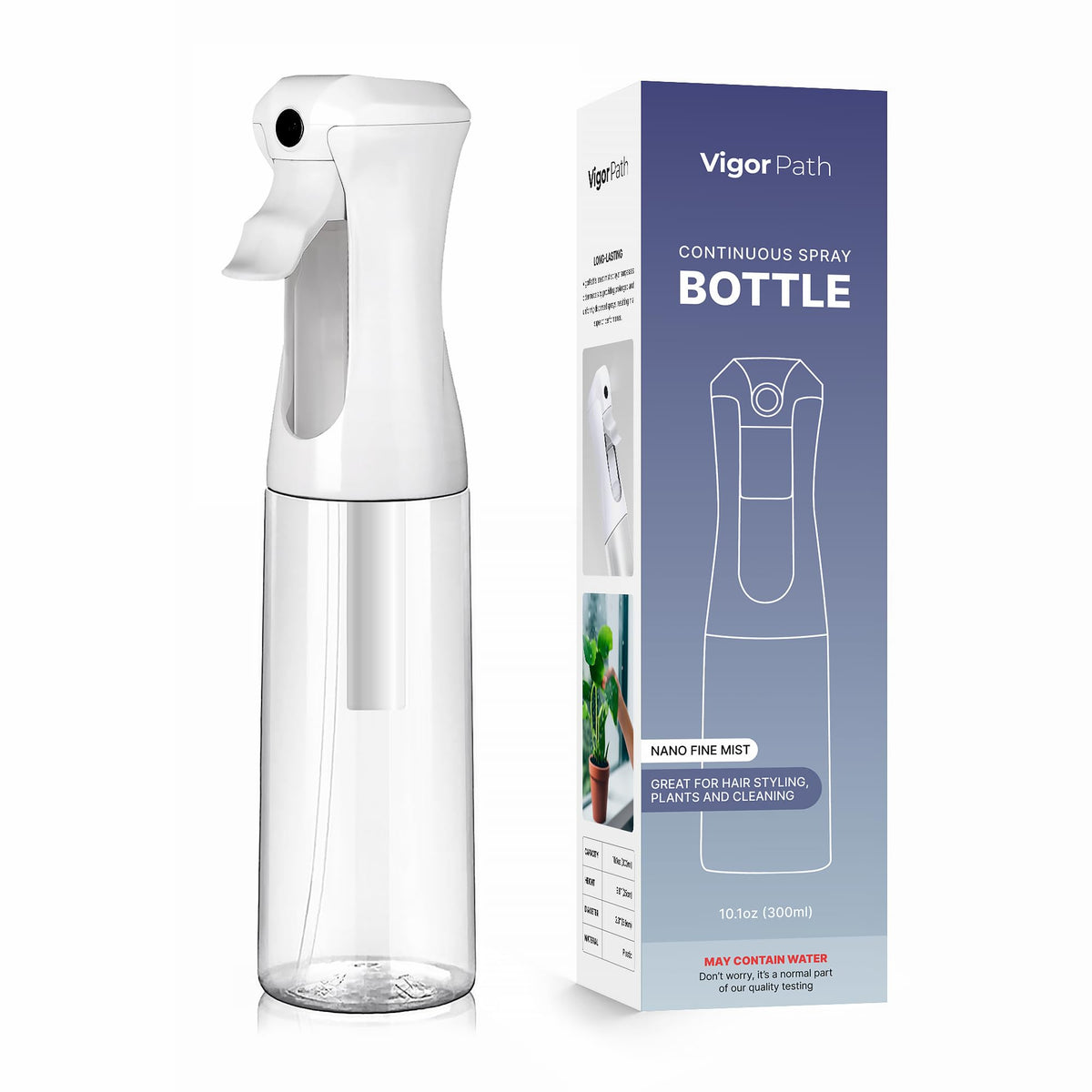VIGOR PATH Spray Bottle 300ml vue avant avec brume fine