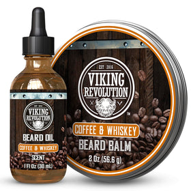 Viking Revolution kit Baume à Barbe et Huile à Barbe Coffe Whiskey vu de face