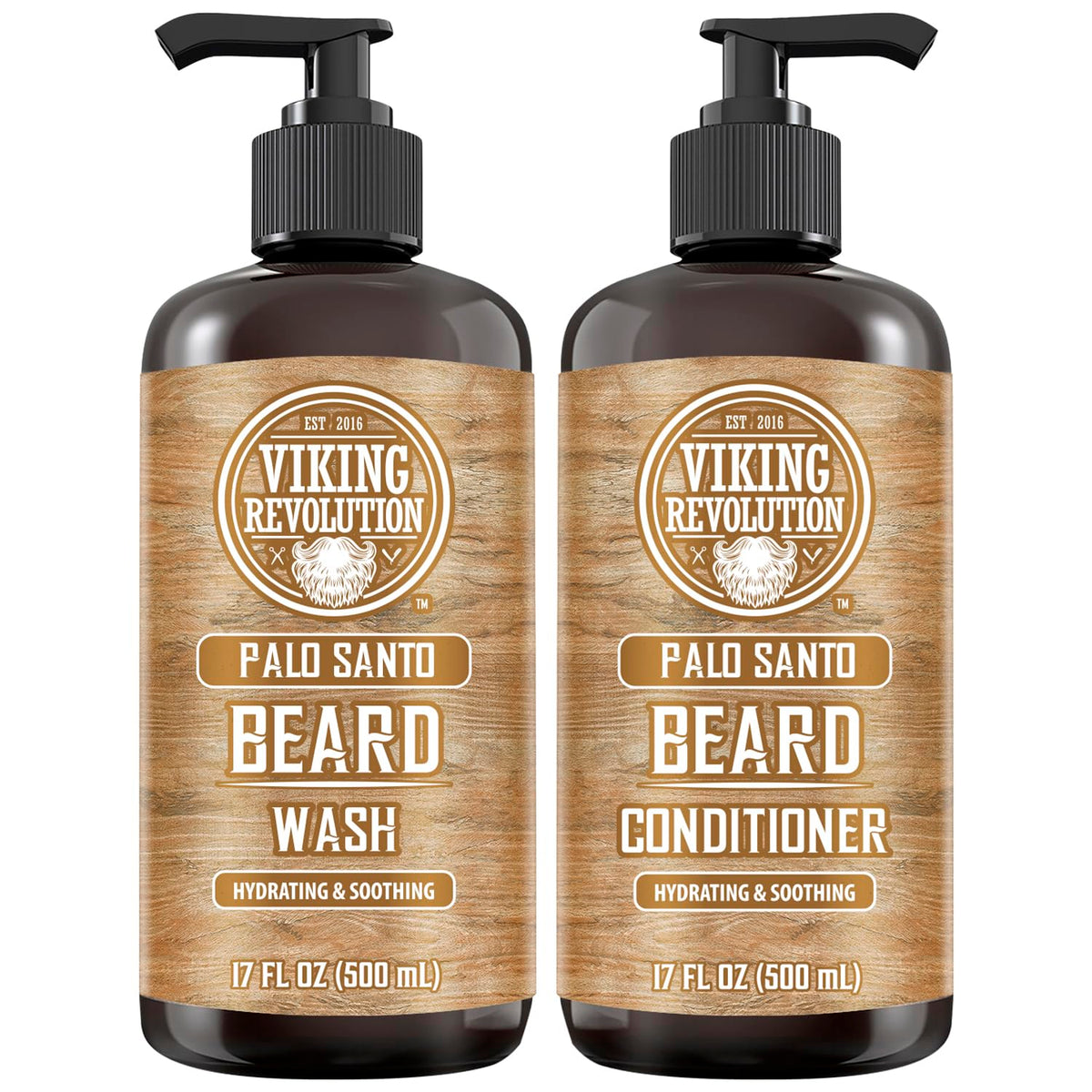 Viking Revolution set de barbe sur un comptoir de salle de bain