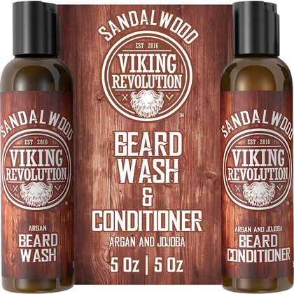 Viking Revolution set de shampooing et après-shampooing barbe en bois de santal, vue de face