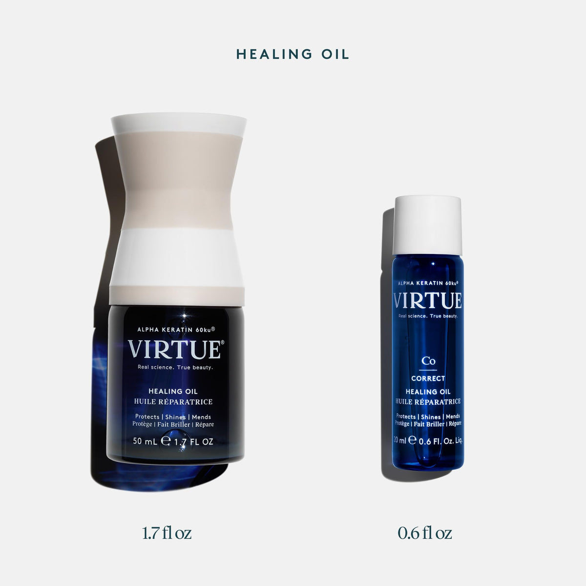 VIRTUE Huile de Soin 50ml dans un cadre de salle de bain