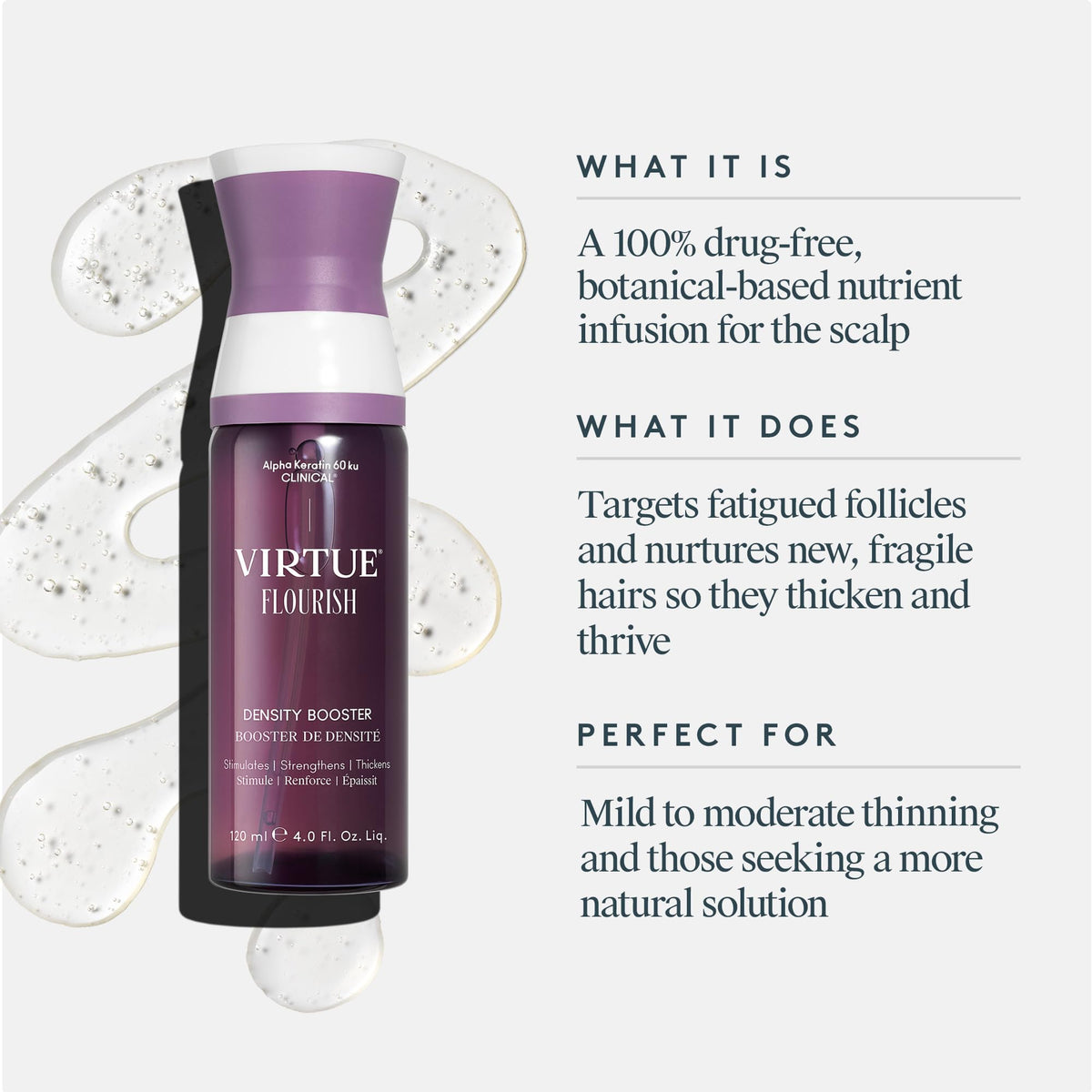 VIRTUE Spray Density support 200g avec étiquette