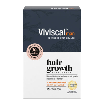 Viviscal Compléments Alimentaires pour Cheveux 180 comprimés vue de face