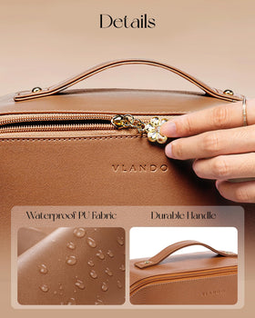 VLANDO trousse de maquillage fermée avec poignée