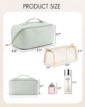 VLANDO trousse de maquillage vue arrière avec fermeture éclair