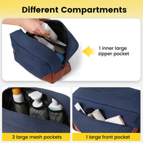 Vorspack trousse de toilette bleue marine avec zip SBS