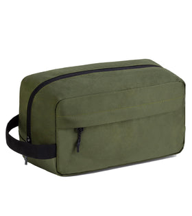Vorspack trousse de toilette verte vue de face avec fermeture éclair