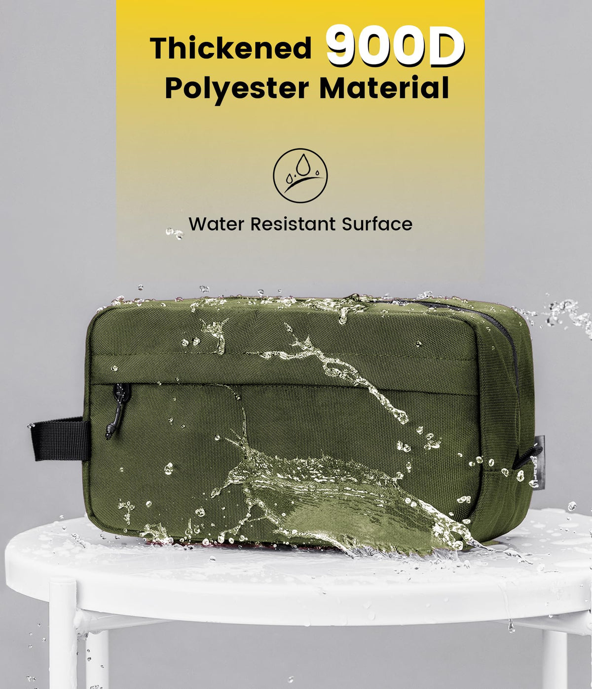Vorspack trousse de toilette verte vue latérale avec poignée