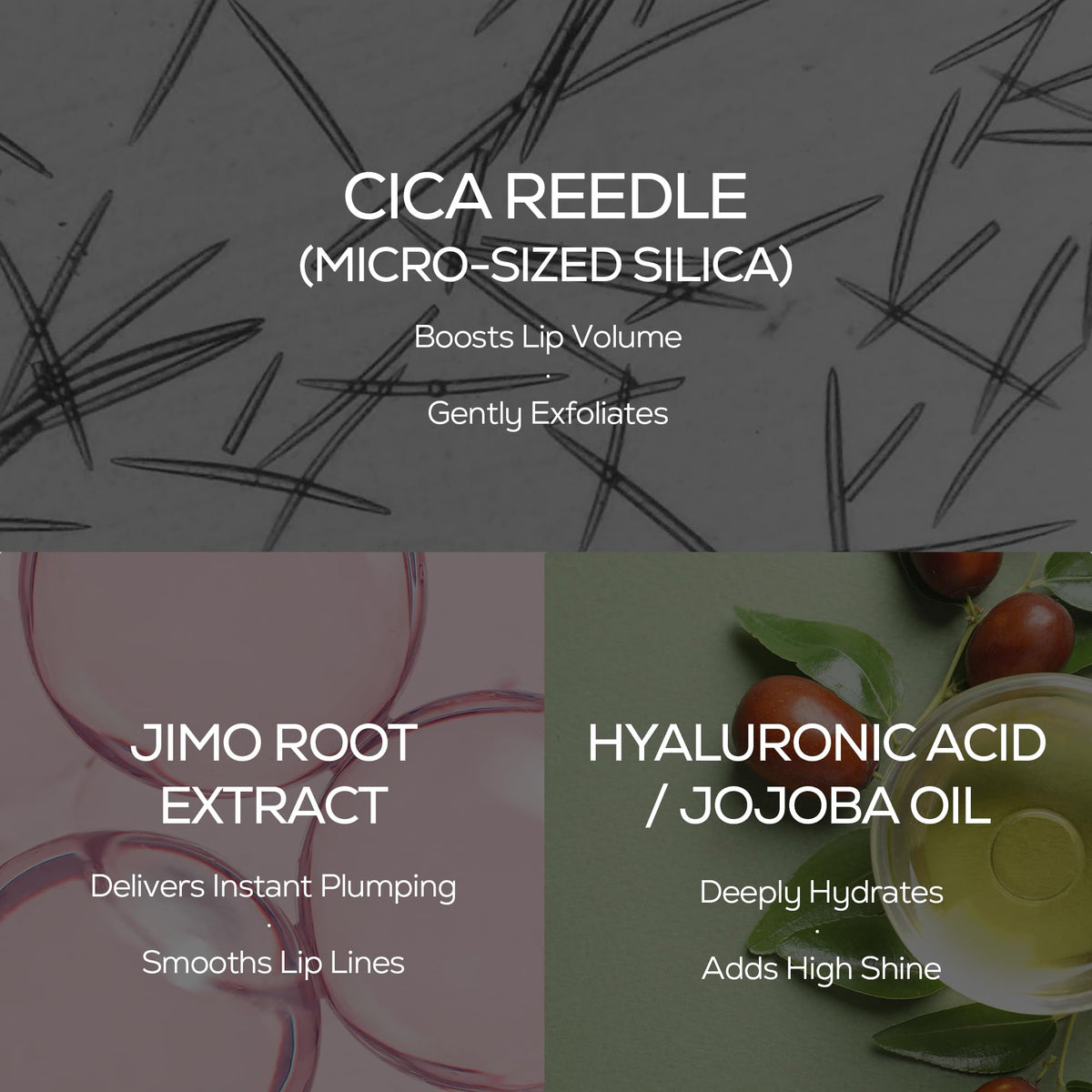 VT COSMETICS Reedle Shot Lip Plumper Crystal en situation sur une coiffeuse