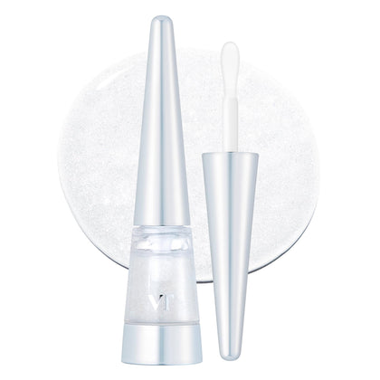 VT COSMETICS Reedle Shot Lip Plumper Crystal modèle avant avec finition brillante