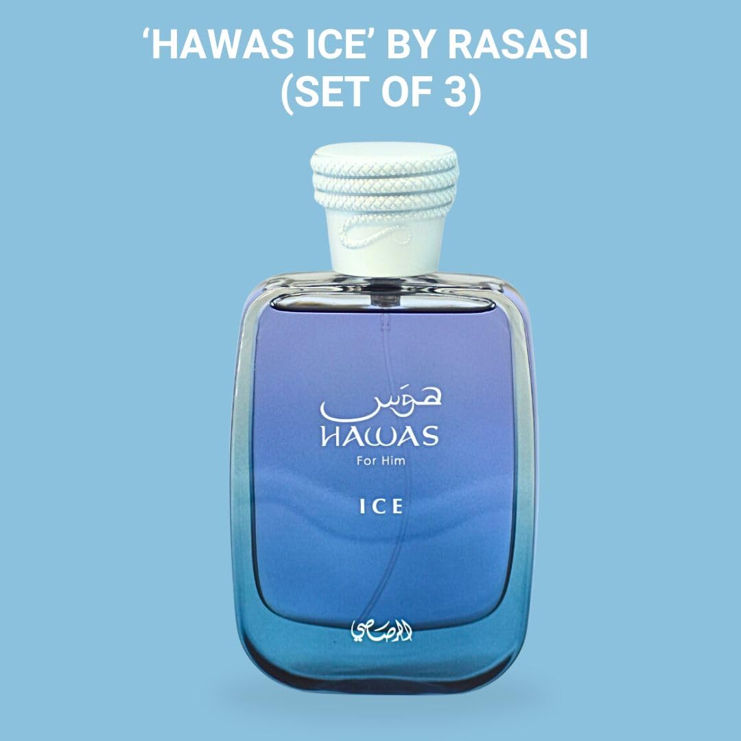 Vue arrière de la bouteille RASASI Hawas Ice Eau de Parfum