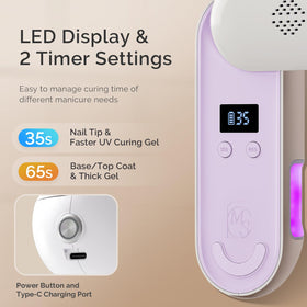 Vue arrière de la lampe à ongles UV MelodySusie P-PLUS20F
