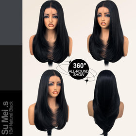 Vue arrière de la perruque lace front Su Mei.s 26 pouces