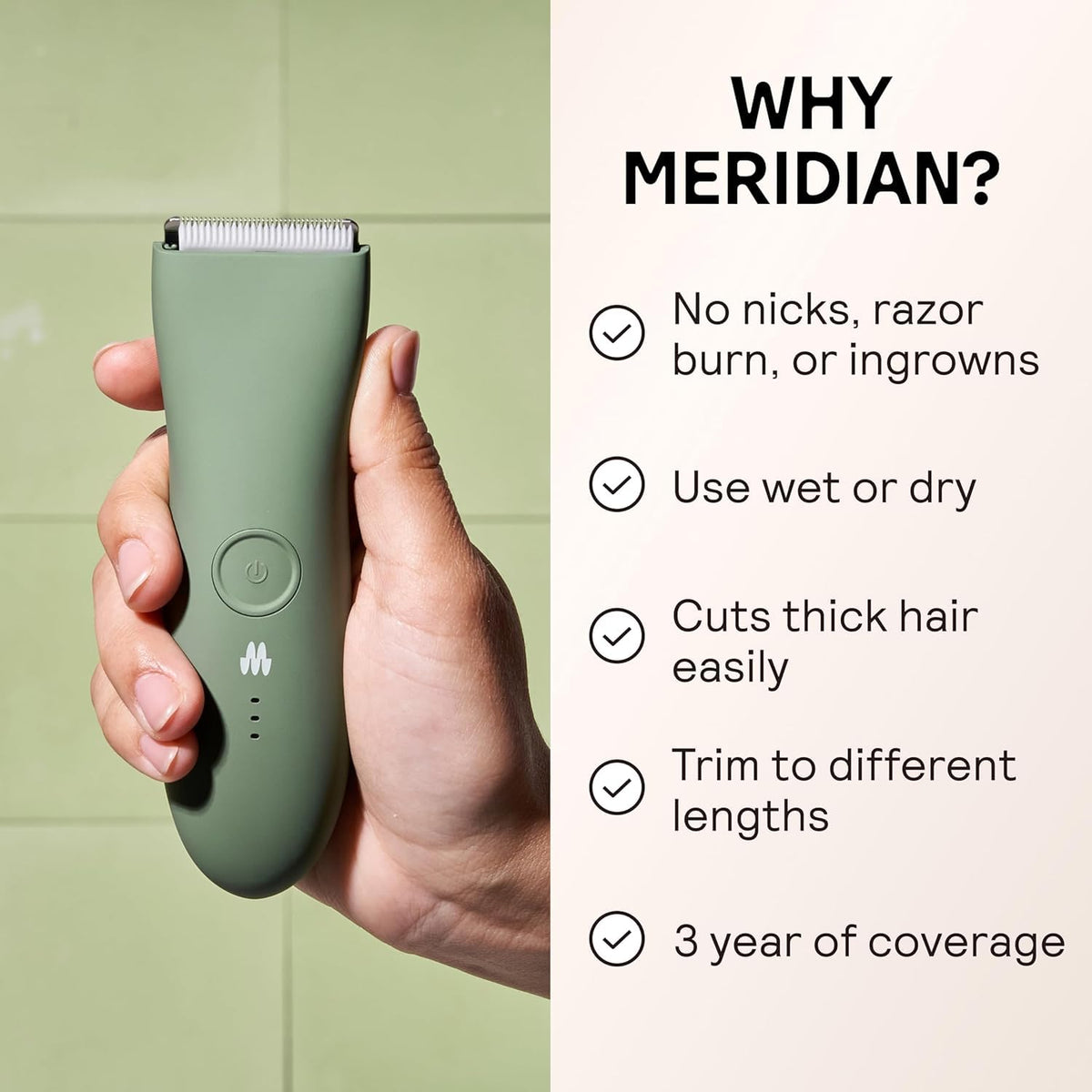 Vue arrière de la tondeuse MERIDIAN Original avec accessoires