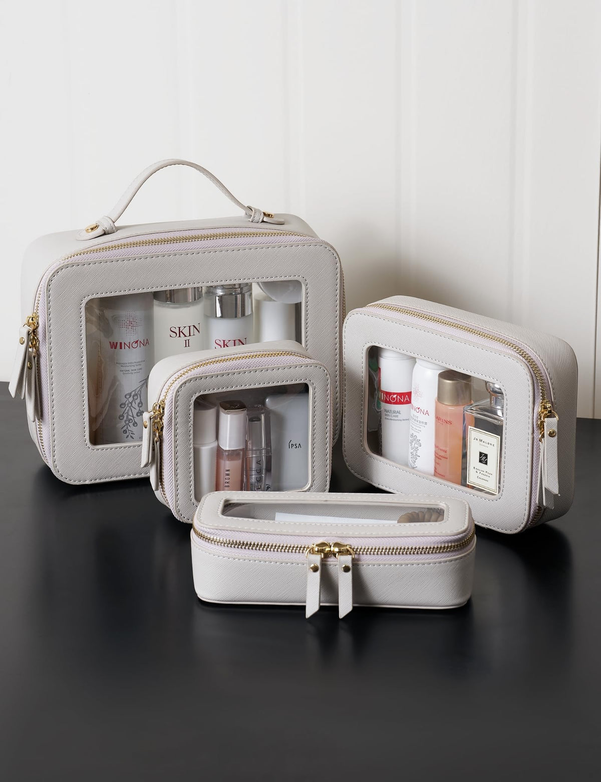 Vue arrière de la trousse de maquillage Popvibe