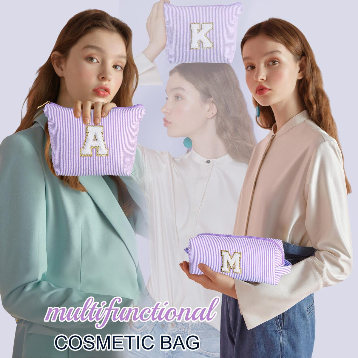 Vue arrière de la trousse de maquillage YOOLIFE, dimensions portables