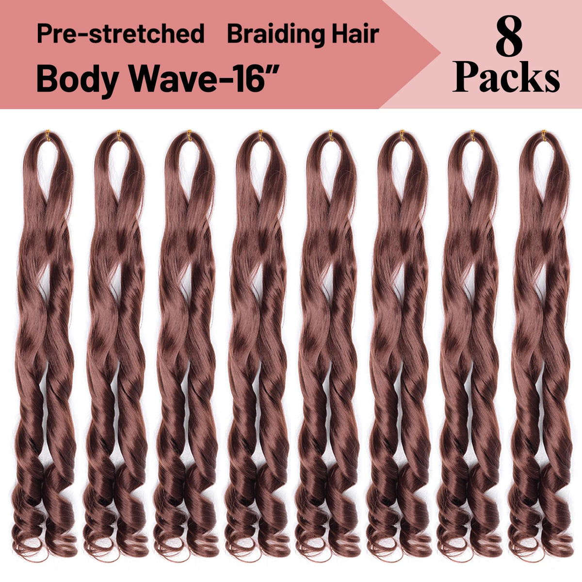 Vue arrière des cheveux bouclés Luoyudu montrant la longueur de 16 pouces