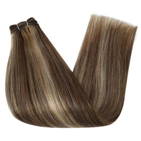 Vue arrière des extensions capillaires Full Shine en cheveux Remy