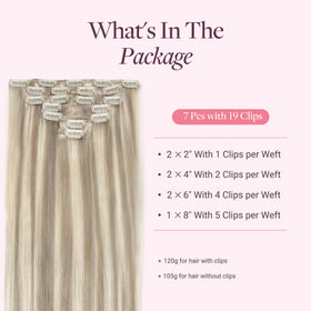 Vue arrière des extensions cheveux GOO GOO avec clips