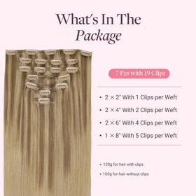 Vue arrière des extensions de cheveux clip-in GOO GOO