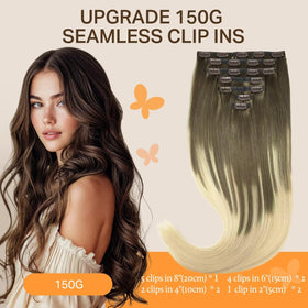 Vue arrière des extensions de cheveux DOORES avec technologie Invisi Edge