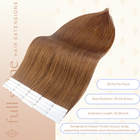 Vue arrière des extensions de cheveux Fshine 22 pouces