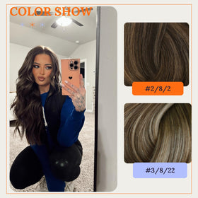 Vue arrière des extensions de cheveux Full Shine 24 pouces