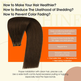 Vue arrière des Extensions de Cheveux Full Shine