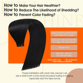 Vue arrière des extensions de cheveux Full Shine