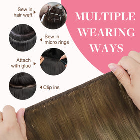 Vue arrière des extensions de cheveux GOO GOO