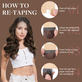 Vue arrière des extensions de cheveux GOO GOO