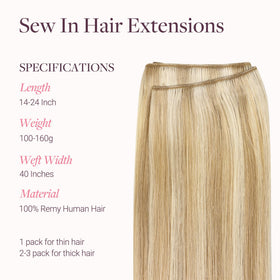 Vue arrière des extensions de cheveux GOO GOO