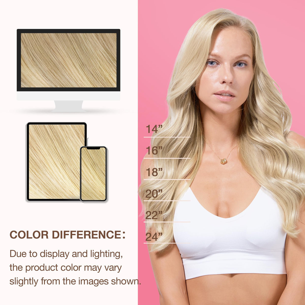 Vue arrière des extensions de cheveux GOO GOO