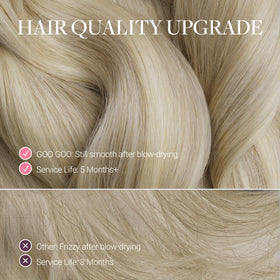 Vue arrière des extensions de cheveux GOO GOO PU invisibles