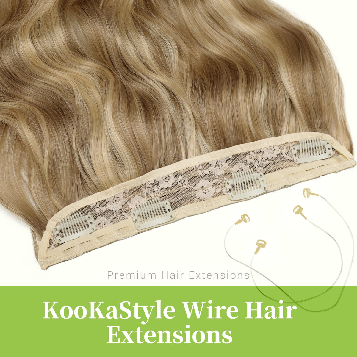 Vue arrière des extensions de cheveux KooKaStyle