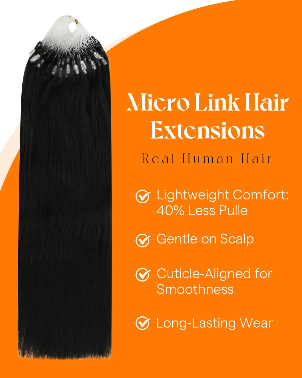Vue arrière des extensions de cheveux Sunny Hair 18 pouces
