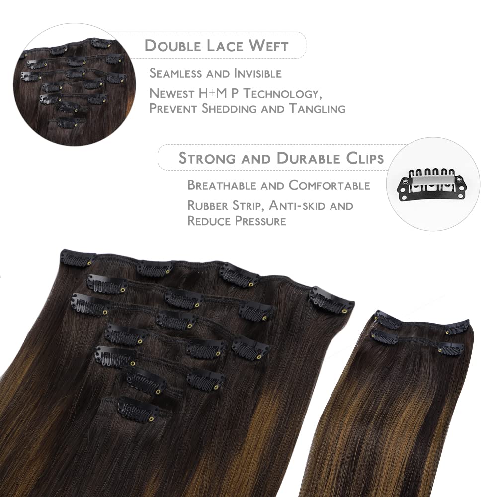 Vue arrière des extensions de cheveux Wennalife 22 pouces