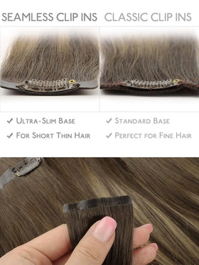 Vue arrière des extensions de cheveux Wennalife 22 pouces