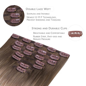 Vue arrière des extensions de cheveux Wennalife clip-in