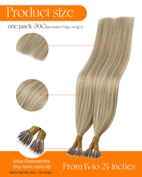 Vue arrière des extensions Sunny Hair 18 pouces